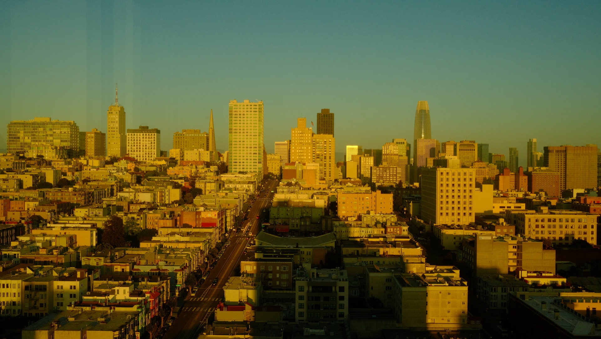San Francisco skyline at golden hour